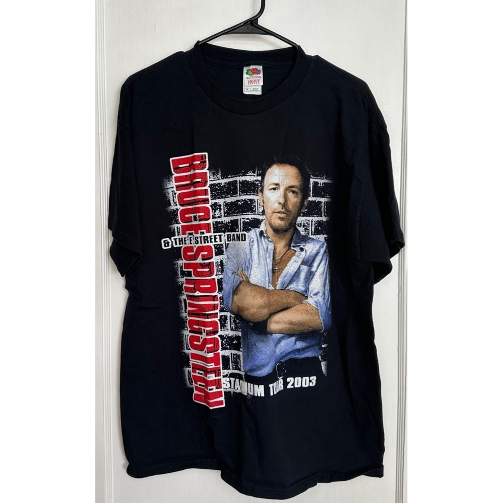 Fruit of the Loom Size XL Black Bruce Springsteen 2003 Stadium Tour T-Shirt